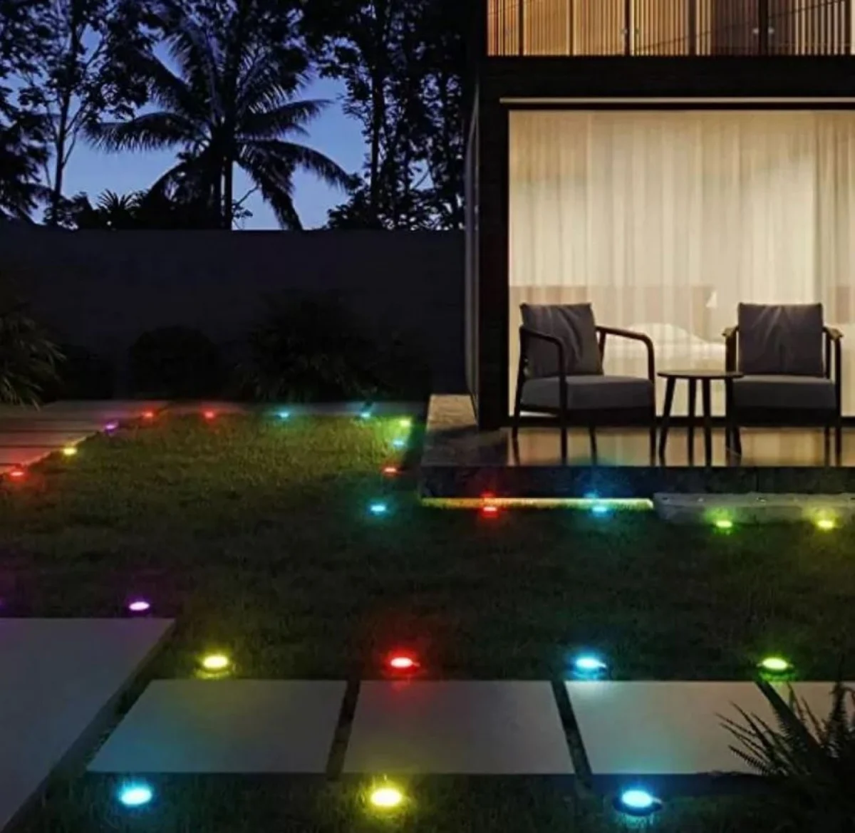 Καρφωτά Ηλιακά Λαμπιόνια Γιρλάντα RGBW 8m - 25 LED για Φωτισμό Κήπου και Εξωτερικών Χώρων