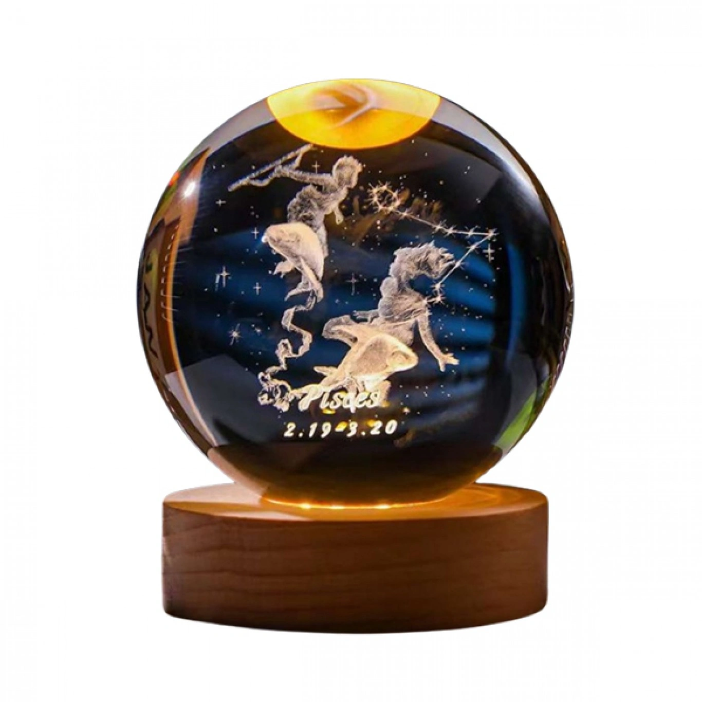 Φωτιστικό Κρυστάλλινη Σφαίρα 8cm Χαραγμένη Εσωτερικά με Λέιζερ - Ζυγός - Libra Φωτιστικό Κρυστάλλινη Σφαίρα 8cm Χαραγμένη Εσωτερικά με Λέιζερ - Ζυγός - Libra