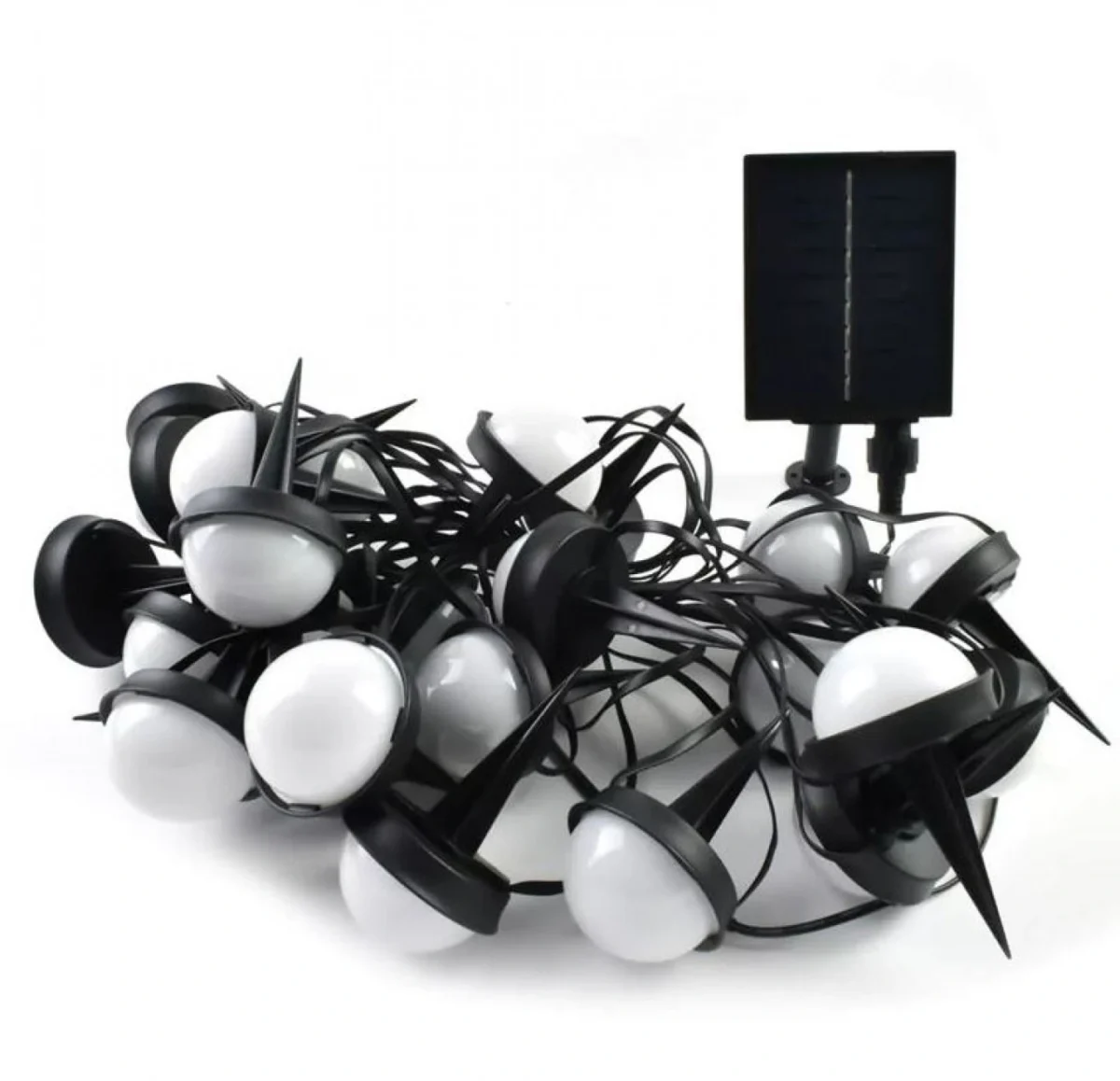 Καρφωτά Ηλιακά Λαμπιόνια Γιρλάντα RGBW 8m - 25 LED για Φωτισμό Κήπου και Εξωτερικών Χώρων