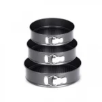 Σετ 3 Στρογγυλές Ανοιγόμενες Αντικολλητικές Φόρμες για Κέικ 22cm-24cm-26cm