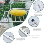 Επεκτεινόμενη Μεταλλική Απλώστρα για Κάγκελο 63-110xcm