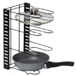 Μεταλλική Ραφιέρα Οργάνωσης Μαγειρικών Σκευών 5 Επιπέδων Μαύρη