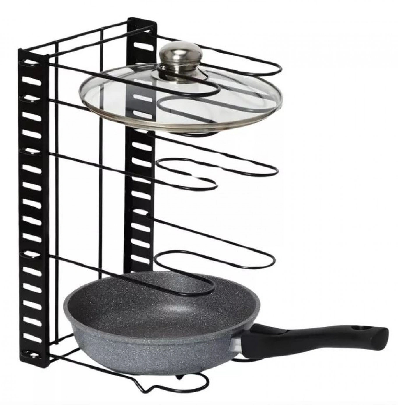 Μεταλλική Ραφιέρα Οργάνωσης Μαγειρικών Σκευών 5 Επιπέδων Μαύρη Μεταλλική Ραφιέρα Οργάνωσης Μαγειρικών Σκευών 5 Επιπέδων Μαύρη
