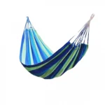 Μονή Αιώρα Υφασμάτινη Πολύχρωμη Μπλέ Ριγέ - Single Camping Hammock 205x80 cm