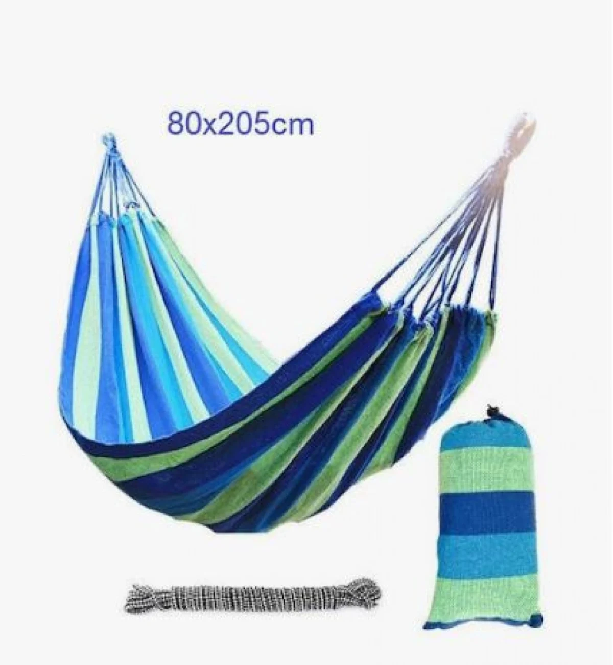 Μονή Αιώρα Υφασμάτινη Πολύχρωμη - Single Camping Hammock 190x80 cm
