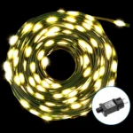 Χριστουγεννιάτικα Λαμπάκια Ρεύματος Γιρλάντα με Πράσινο Καλώδιο 10m με Θερμό Φωτισμό και 8 Προγράμματα Λειτουργίας 38141