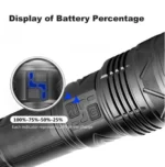 Επαγγελματικός Φακός Led 90Watt KLS-10009 με Εμβέλεια 1000 Μέτρα και Φωτεινότητα 10000LM