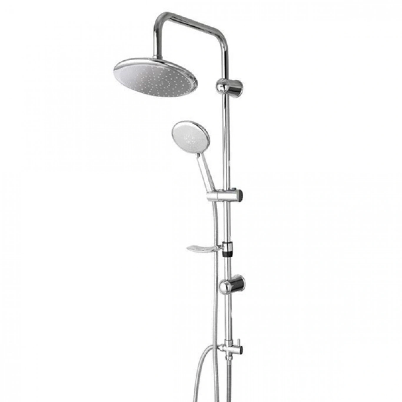 Ανοξείδωτη Στήλη Ντουζ 1.5m Στρογγυλή Ντουζιέρα με Τηλέφωνο Μπάνιου Ανοξείδωτη Στήλη Ντουζ 1.5m Στρογγυλή Ντουζιέρα με Τηλέφωνο Μπάνιου