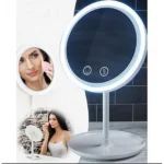 Στρογγυλός LED Καθρέφτης Ανεμιστήρας για Μακιγιάζ με Μεγένθυνση 5X - Mirror with Fan and Light