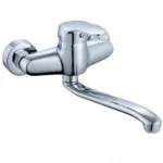 Μπαταρία Κουζίνας Τοίχου από Ανοξείδωτο Ατσάλι Varte VZ-2808 Ασημί