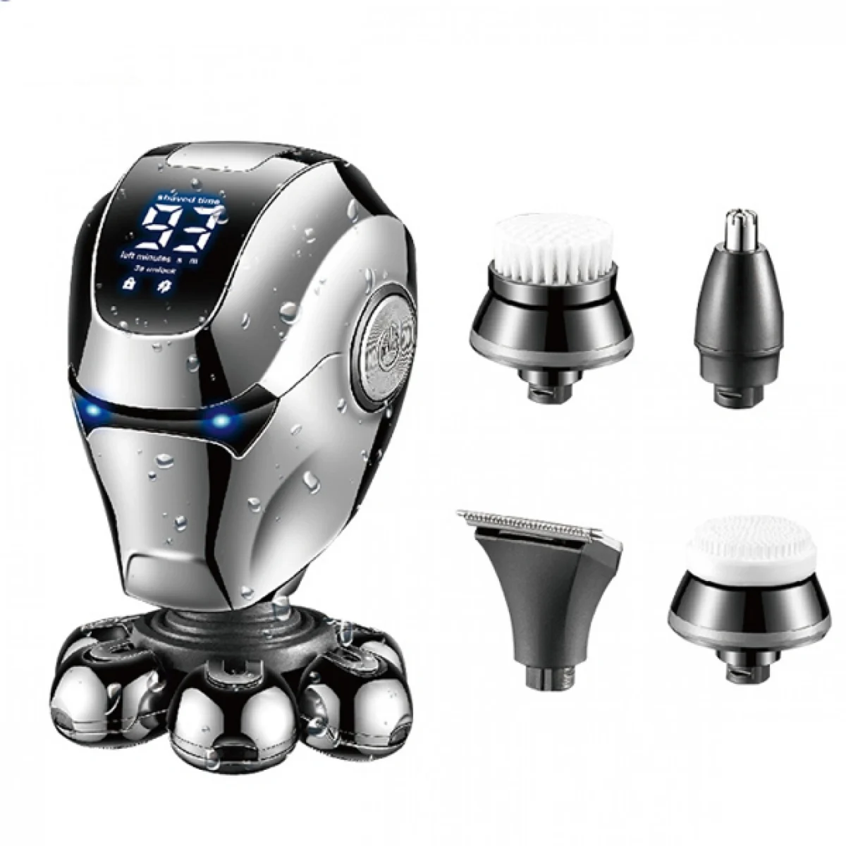 Επαναφορτιζόμενη Κουρευτική - Ξυριστική Μηχανή με LCD Οθόνη - Kemei KM-780