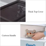 Πλαστική Τροχήλατη Συρταριέρα 97x34x44cm με 5 Χρωματιστά Καλάθια/Συρτάρια