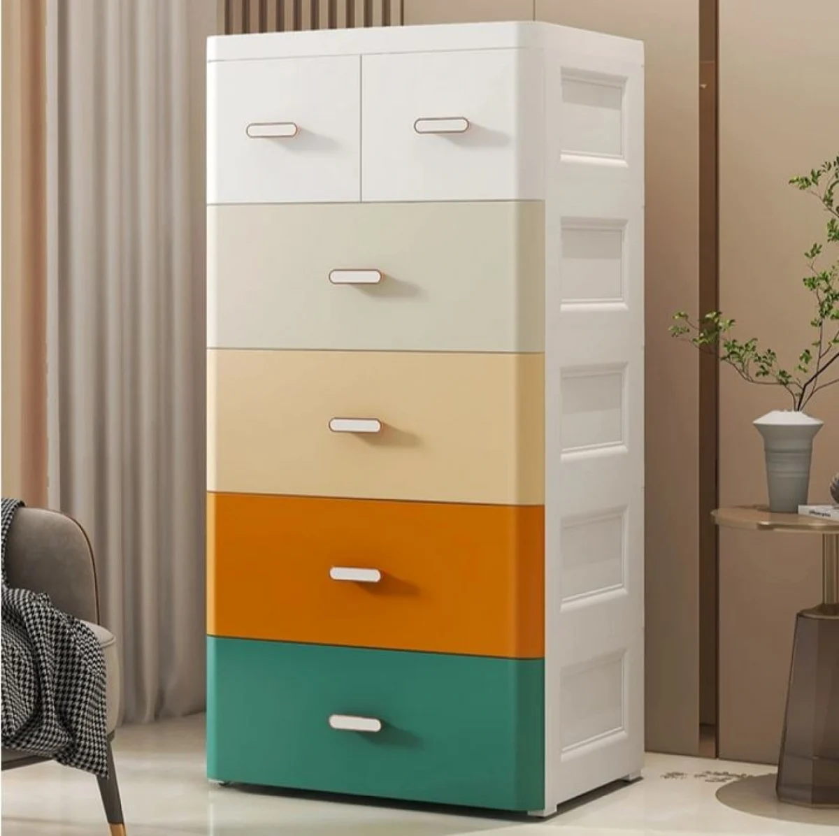 Πλαστική Συρταριέρα 114x60x43cm με 6 Συρτάρια