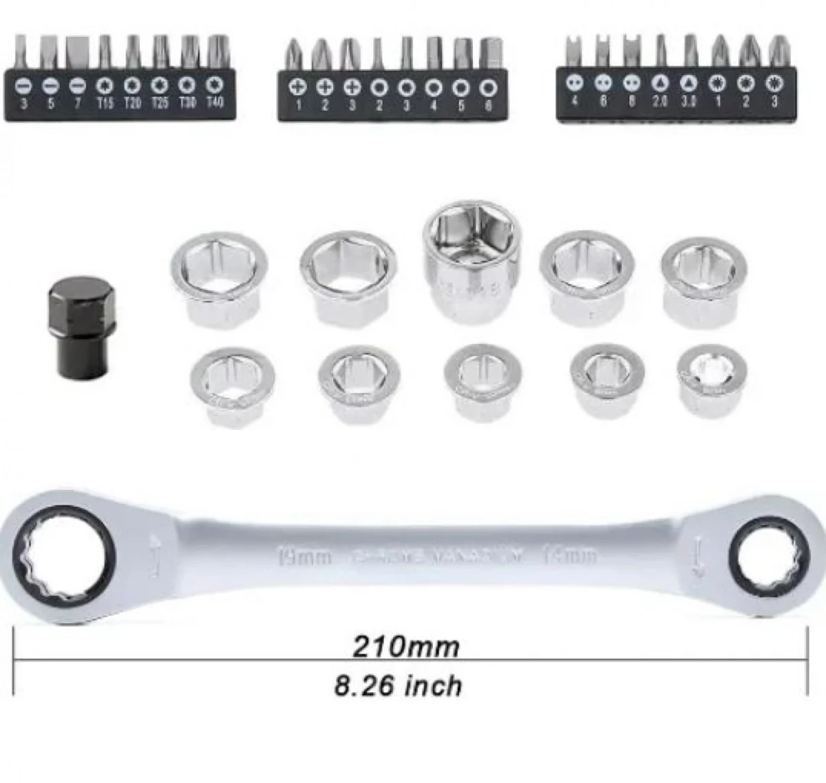 Σετ Κλειδί με Καστάνια 36τμχ με Βαλίτσα Μεταφοράς