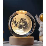 Φωτιστικό Κρυστάλλινη Σφαίρα 6cm Χαραγμένη Εσωτερικά με Λέιζερ - Πλανήτης Υδρόγειος