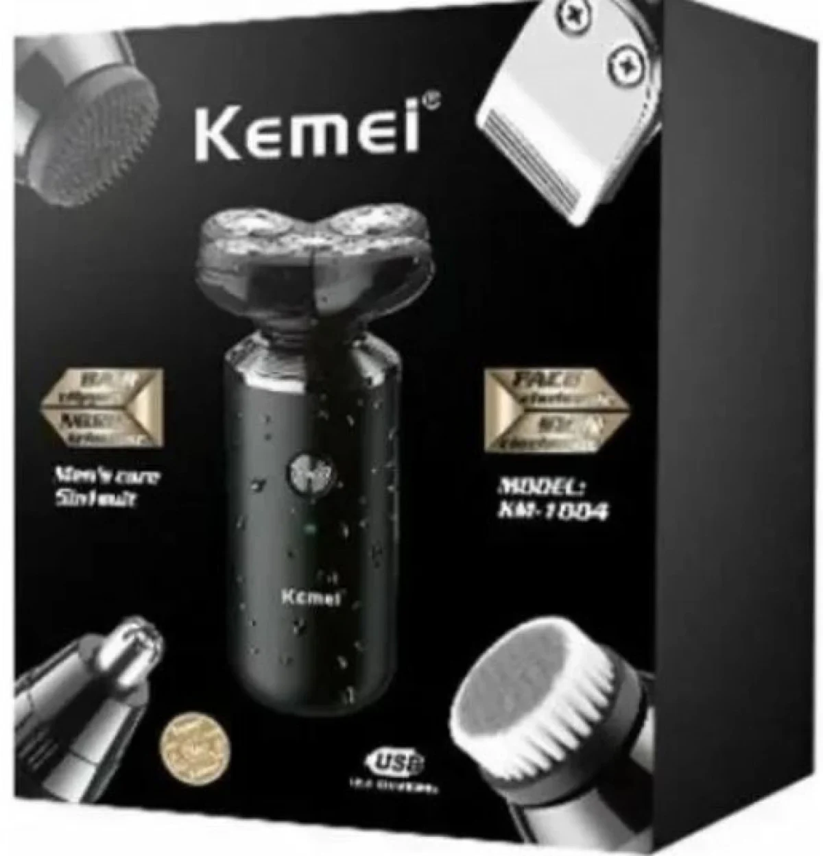 Επαναφορτιζόμενη Ξυριστική Μηχανή Προσώπου - Σώματος KM-1004