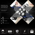 Επαναφορτιζόμενη Ξυριστική Μηχανή Προσώπου - Σώματος KM-1004