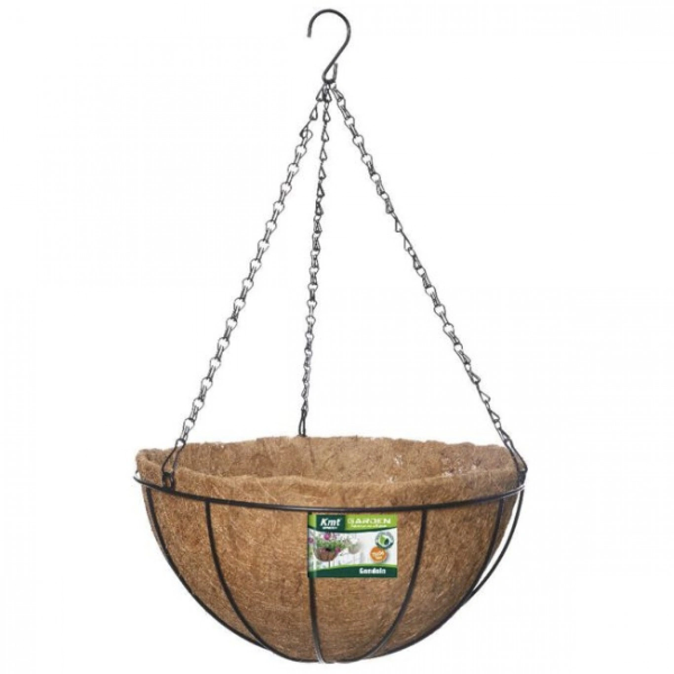 17 x 35.50cm Κρεμαστό Κασπώ - Μέταλλο & Φλοιός Καρύδας 17 x 35.50cm Κρεμαστό Κασπώ - Μέταλλο & Φλοιός Καρύδας