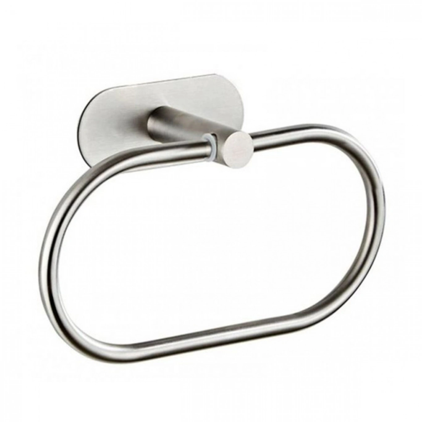 Μονός Κρίκος Μπάνιου με Αυτοκόλλητο - Ασημί Μονός Κρίκος Μπάνιου με Αυτοκόλλητο - Ασημί