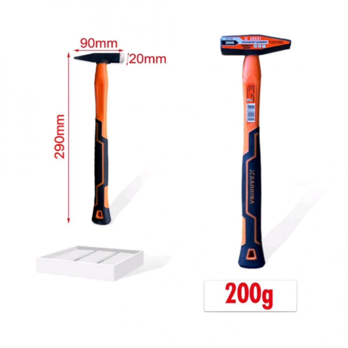 Σφυρί 200gr με Εργονομική Αντιολισθητική Λαβή.