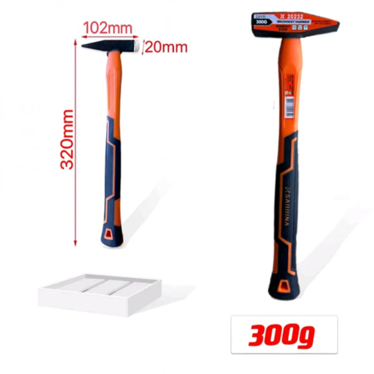 Σφυρί 300gr με Εργονομική Αντιολισθητική Λαβή.