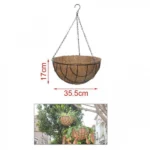 17 x 35.50cm Κρεμαστό Κασπώ - Μέταλλο & Κοκκοφοίνικας