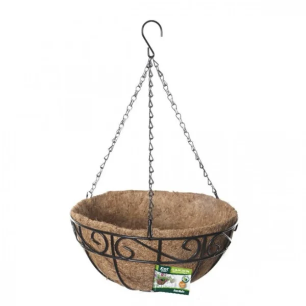 14 x 30.50cm Κρεμαστό Κασπώ - Μέταλλο & Κοκκοφοίνικας