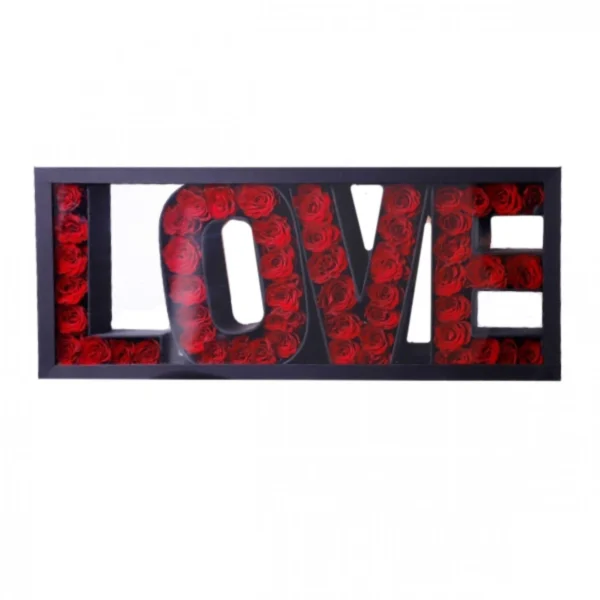 Βαλιτσάκι Δώρου Αγίου Βαλεντίνου με Τεχνητά Τριαντάφυλλα 65,5x27 cm