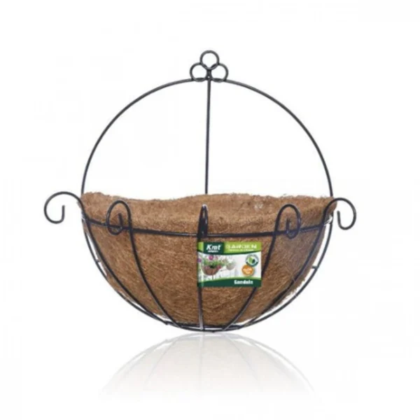 33 x 30cm Κρεμαστό Κασπώ - Μέταλλο & Κοκκοφοίνικας