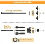 Κιτ Εργαλείων Εγκατάστασης Εξολκέων για Ρουλεμάν Τροχών 0,75″, 1,0″ και 25 mm με Θήκη Μεταφοράς