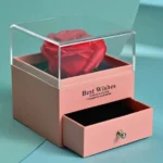 Κουτί Μπιζουτιέρα με Τριαντάφυλλο - 10,5x8x8cm