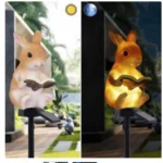 Αδιάβροχο Ηλιακό Διακοσμητικό Φωτιστικό Λαγουδάκι 9x15x44cm