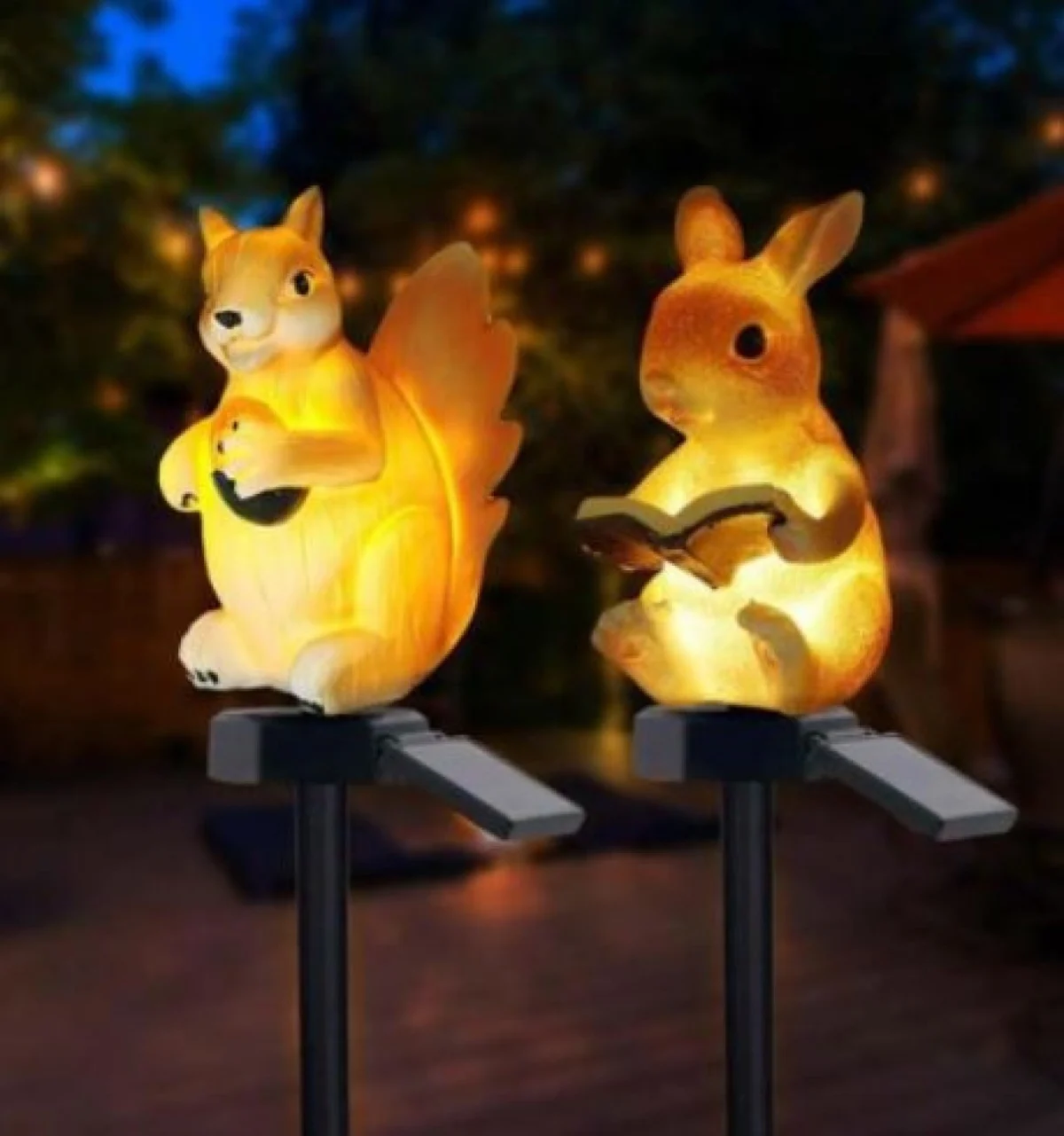 Αδιάβροχο Ηλιακό Διακοσμητικό Φωτιστικό Λαγουδάκι 9x15x44cm