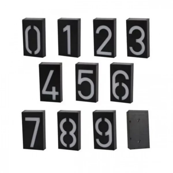 LED Επιτοίχιο Ηλιακό Φωτιστικό Αριθμού Οικίας με Φωτοκύτταρο – 0.36W IP55