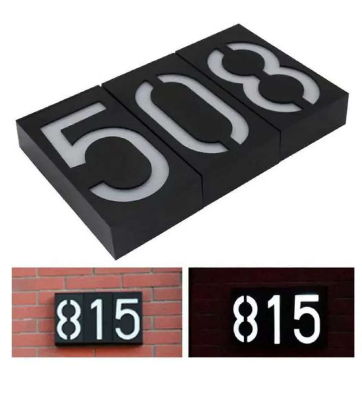 LED Επιτοίχιο Ηλιακό Φωτιστικό Αριθμού Οικίας με Φωτοκύτταρο – 0.36W IP55