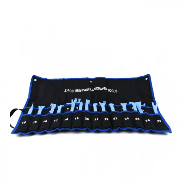 Κιτ 27 Πλαστικά Εργαλεία Αφαίρεσης Ταπετσαρίας & Πλαστικών Αυτοκινήτου με Θήκη - Τσάντα Μεταφοράς– Μπλε