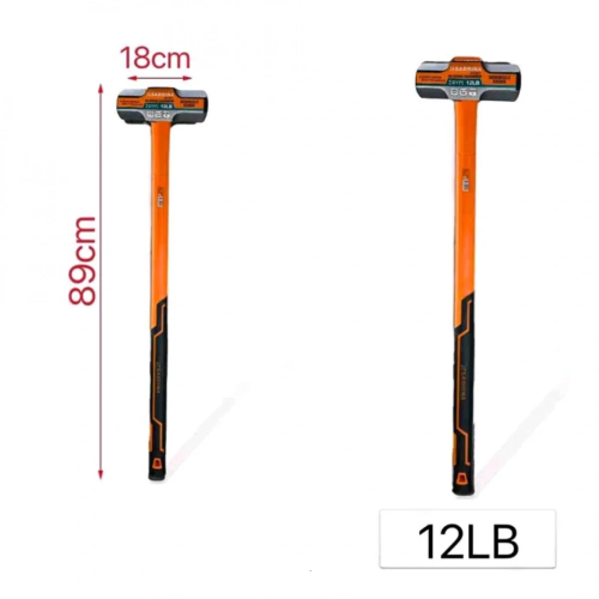 Αντικραδασμική Βαριά Μήκους 89 εκ. με Κεφαλή 5500gr - (12lb)