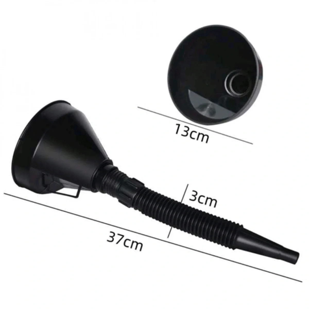 Πλαστικό Χωνί με Εύκαμπτο Σωλήνα, Κατάλληλο για Καύσιμα.