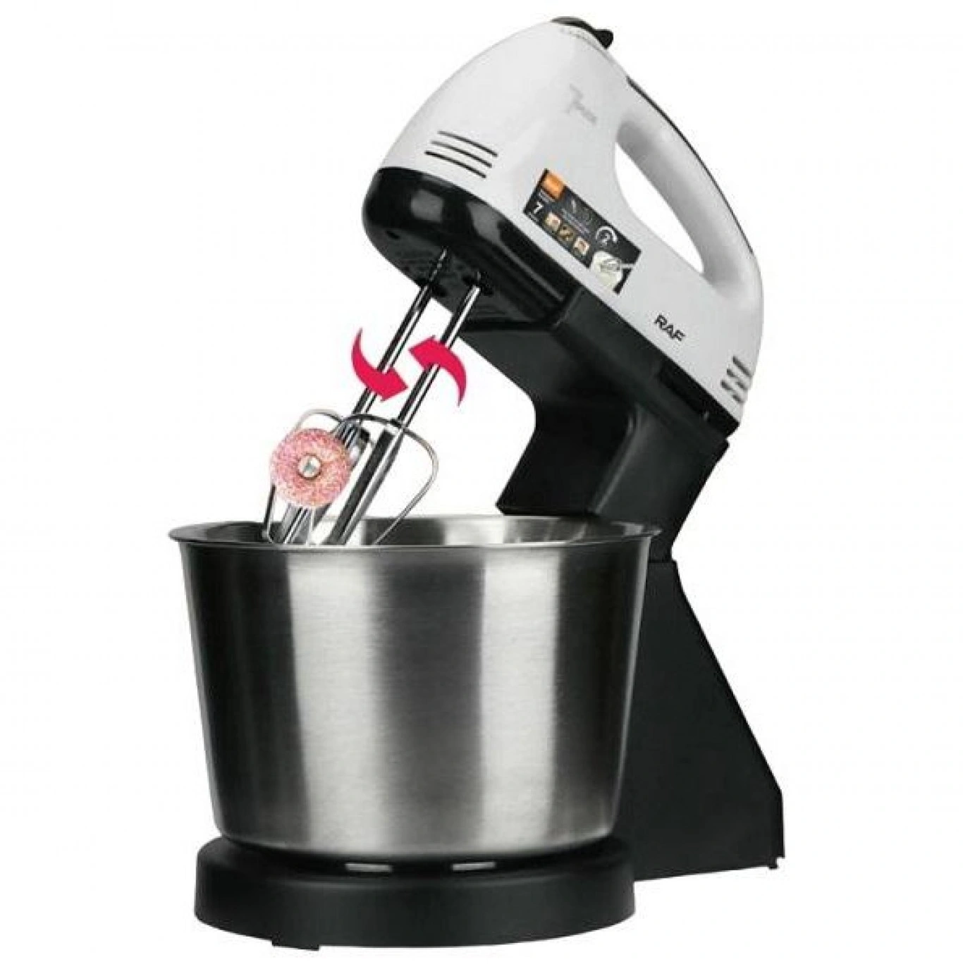Ηλεκτρικό Μίξερ 250W, 7 Ταχύτητες, 2L RAF R.6637W Ηλεκτρικό Μίξερ 250W, 7 Ταχύτητες, 2L RAF R.6637W