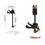 Σφιγκτήρας Σκανδάλης Μαραγκών 32cm με Πλαστικές Δαγκάνες και Μέγιστο Άνοιγμα 15cm, Μαύρος.