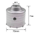 Ποτηροτρύπανο Μπετού με Σπείρωμα Μ24 - Ø70 mm.