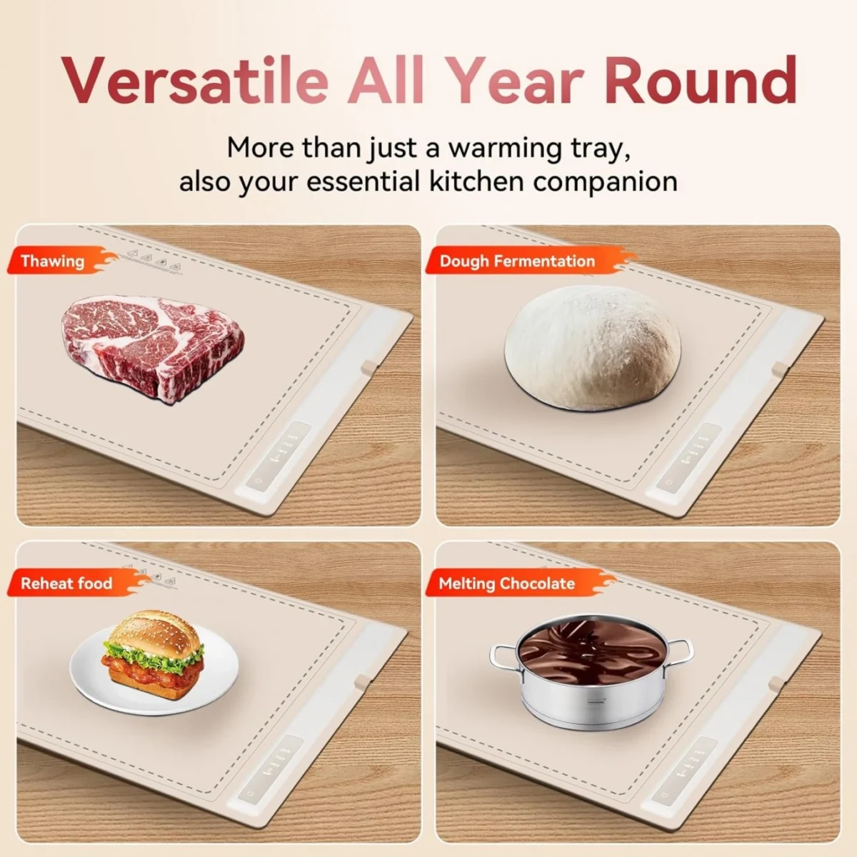 Ηλεκτρική Θερμαινόμενη Σιλικονούχα Επιφάνεια 60x40εκ για να Κρατάτε Ζεστά τα Φαγητά σας