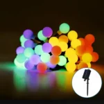 Ηλιακά Χριστουγεννιάτικα Λαμπάκια LED Εξωτερικού Χώρου με Φωτοβολταϊκό Πάνελ - 10m Πολύχρωμου Φωτισμού 2700Κ Aigostar