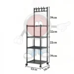 Μεταλική Ραφιέρα Αποθήκευσης 122x42x34cm Πολλαπλών Χρήσεων