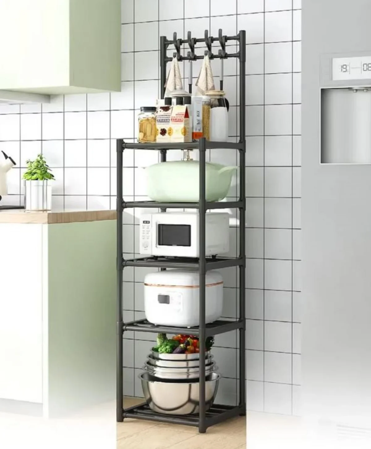 Μεταλική Ραφιέρα Αποθήκευσης 144x42x34cm Πολλαπλών Χρήσεων