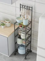 Μεταλική Ραφιέρα Αποθήκευσης 144x42x34cm Πολλαπλών Χρήσεων