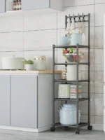 Μεταλική Ραφιέρα Αποθήκευσης 144x42x34cm Πολλαπλών Χρήσεων