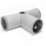 Σήραγγα Τούνελ για Κατοικίδια από Μαλλί Προβάτου και Βελούδινο Ύφασμα 80x30x25cm