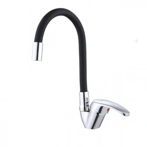 48x15.5cm Μπαταρία Νεροχύτη Πάγκου Κουζίνας Αναμεικτική με Εύκαμπτο Ρουξούνι