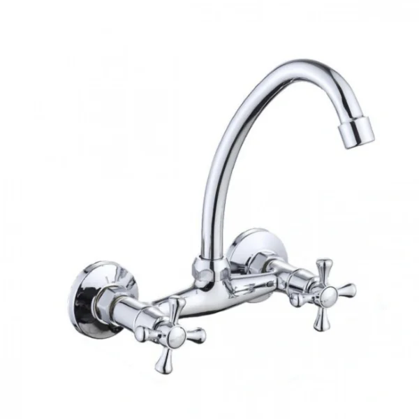 13x17,5cm Μπαταρία Ρετρό Νεροχύτη Τοίχου με Ψηλό Ρουξούνι